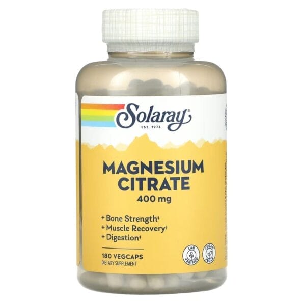 Magnesium citrate Solaray 400 mg 180 capsules 1 1