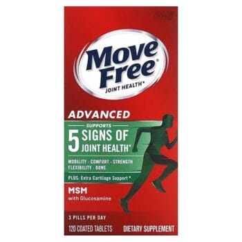 موف فري أدفانسيد شيف 120 قرص | Move Free Advanced MSM 120 Coated Tablets - مكمل غذائي لدعم صحة المفاصل والغضاريف وتحسين الحركة والمرونة.