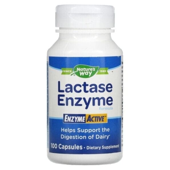 إنزيم اللاكتيز ناتشورز واي 690 مجم 100 كبسولة Lactase Enzyme Nature's Way 690 mg 100 Capsules l