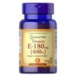 Vitamin E Puritan’s pride 400 IU 50 rapid release softgels 1