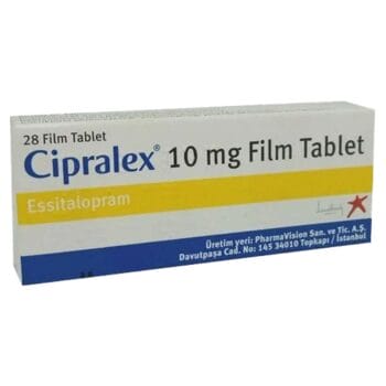 عبوة Cipralex Lundbeck 10 mg تحتوي على 28 قرصًا لعلاج القلق والاكتئاب.